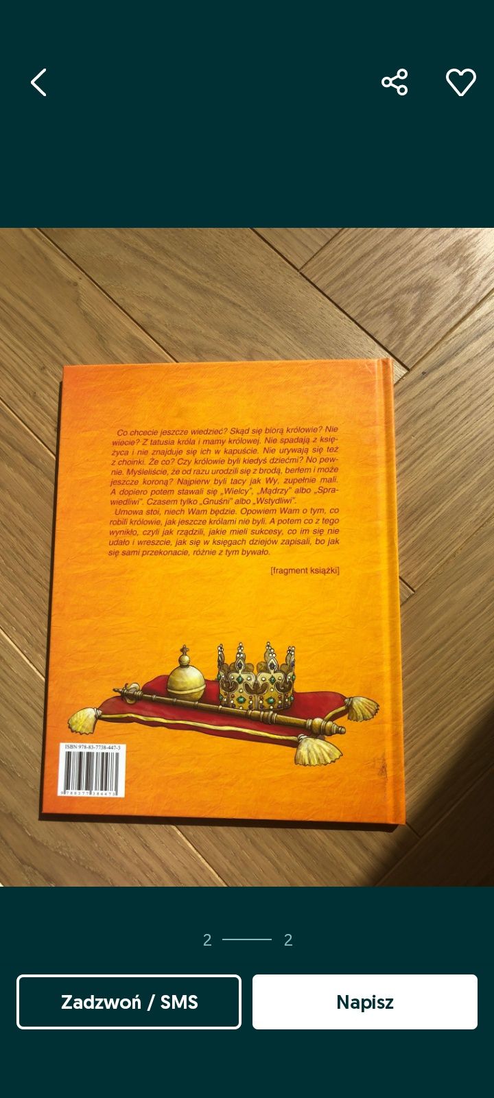 Książka -Mały poczet Królów dla dzieci