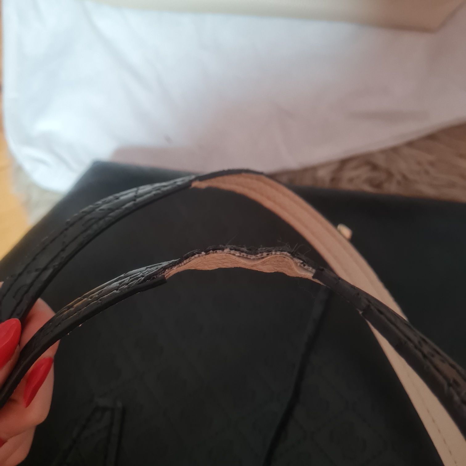 Guess 3w1 dwustronna torebka shopperka z dodatkową małą torebką / kosm