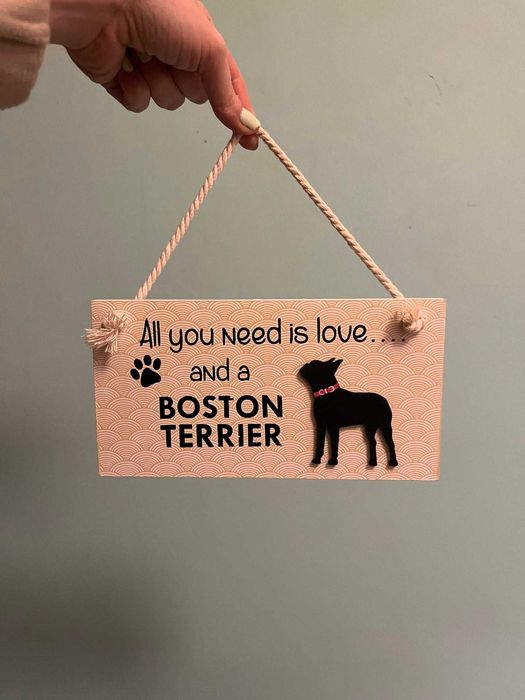 Boston Terrier plakietka ozdobna z Portugalii