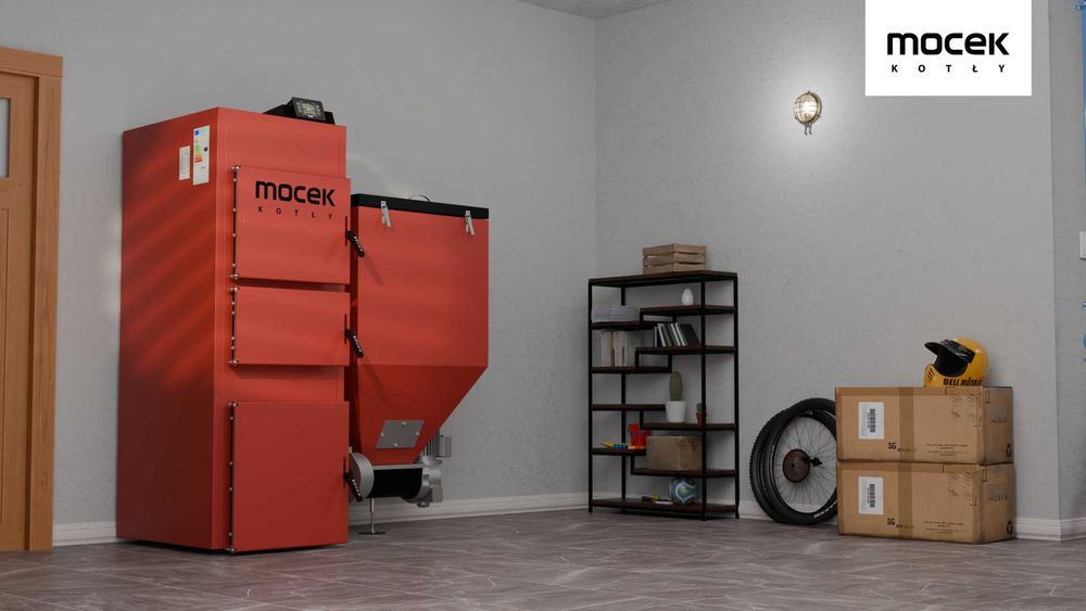 Kocioł węgiel pellet drewno piec Moceko PRO 35kW dotacje OD RĘKI ZUM