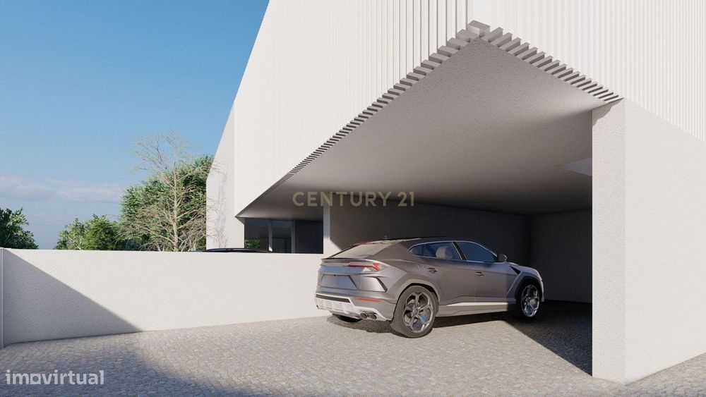 Moradia geminada em construção