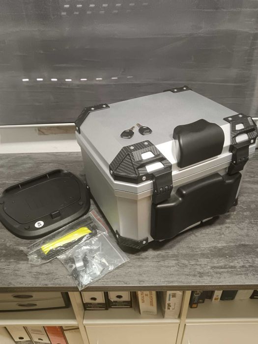 TopCase moto universal 45 litros cinza