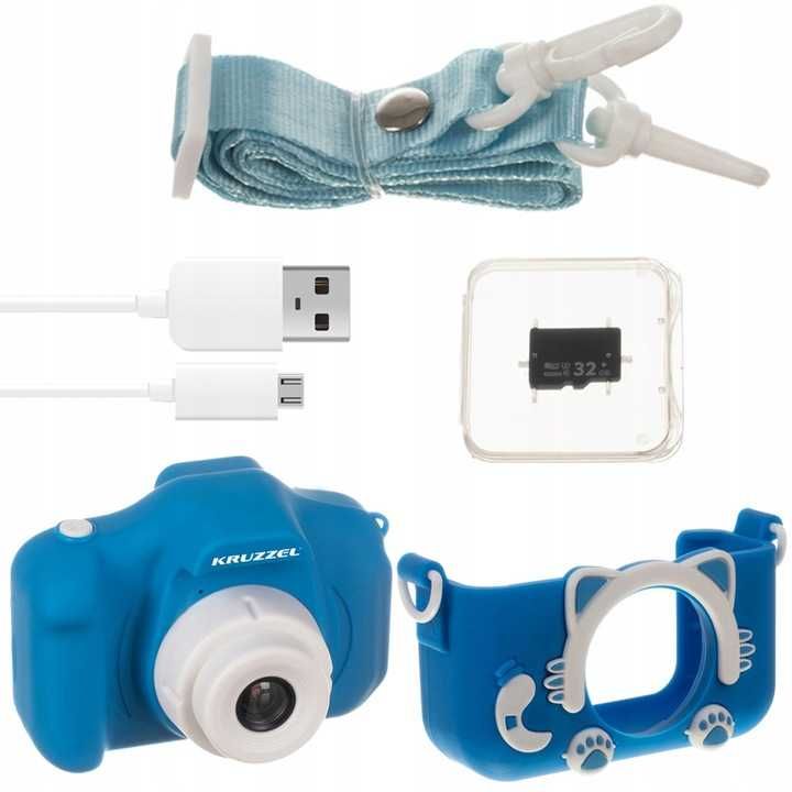 Aparat dla Dzieci Cyfrowy Fotograficzny + Karta 32gb Full HD Kotek