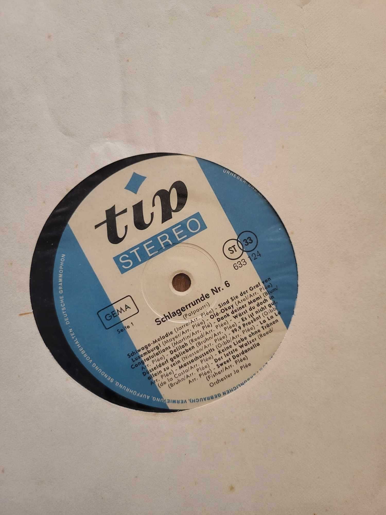Disco Vinyl | "Schlager-Runde Nr. 6", Orchester Jo Plée