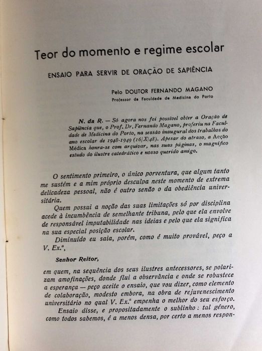 Acção Médica. Ano 1950. Ver sumário