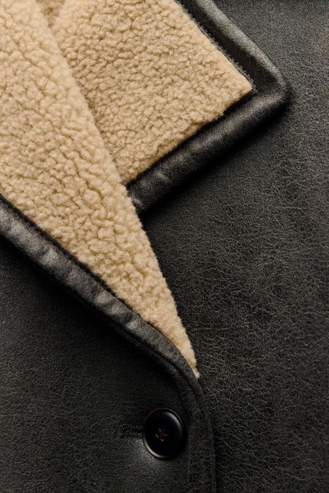 Дублянка куртка зимова дубльонка Зара зимняя дублянка Zara