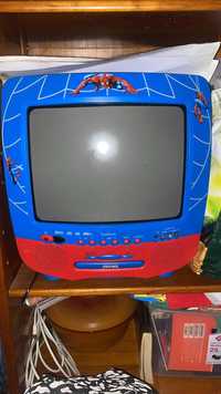 Televisão com dvd spiderman