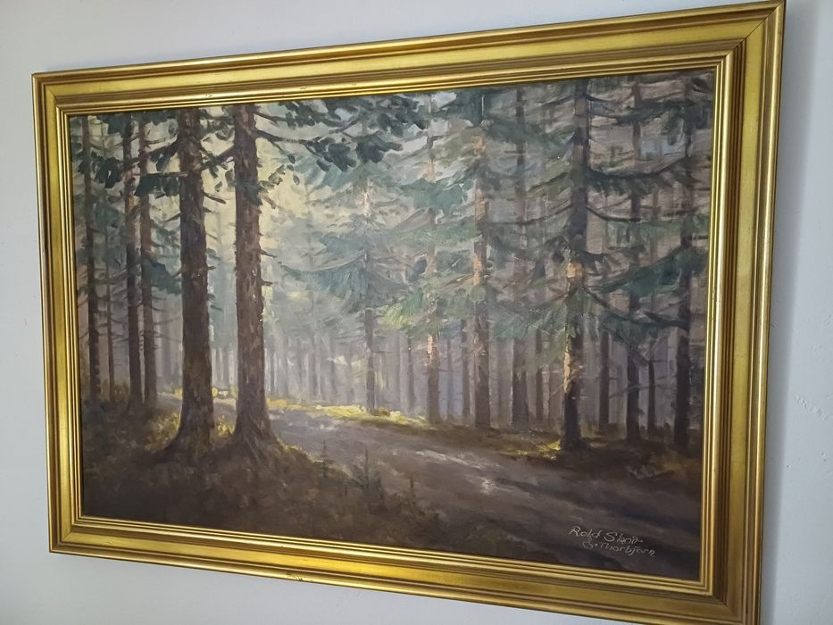 Stary piękny obraz EINAR THORBJORN 1911 - 1985  .