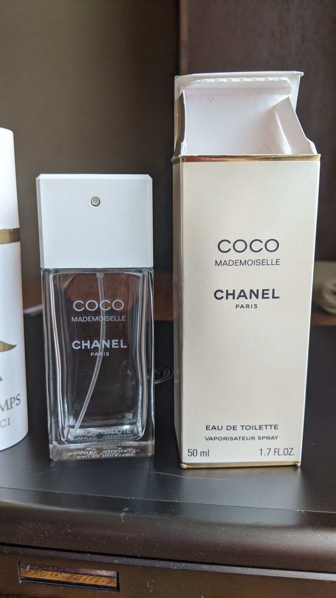 Puste flakony i opakowania po Nina Ricci i Coco Chanel Mademoiselle