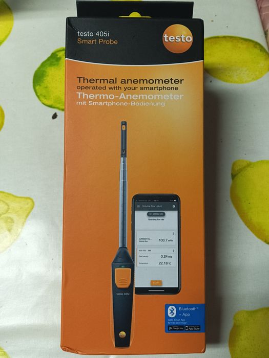 Anemometro térmico Testo 405i - uso Smartphone