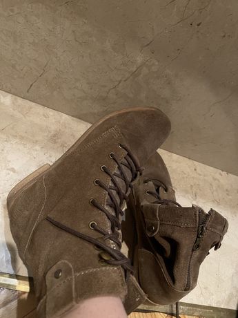 Сапоги ботинки коричнево бежевые