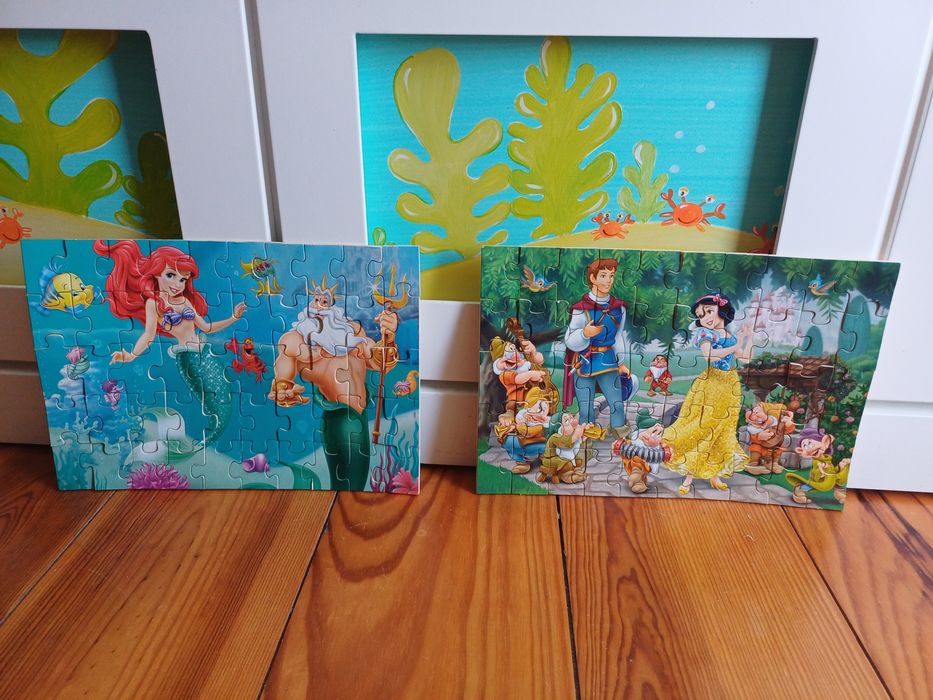 Puzzles de madeira Disney Princess, 50 peças