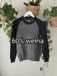 Jesienny, zimowy, ciepły sweter damski, uniseks z wełną basic r. M/L S