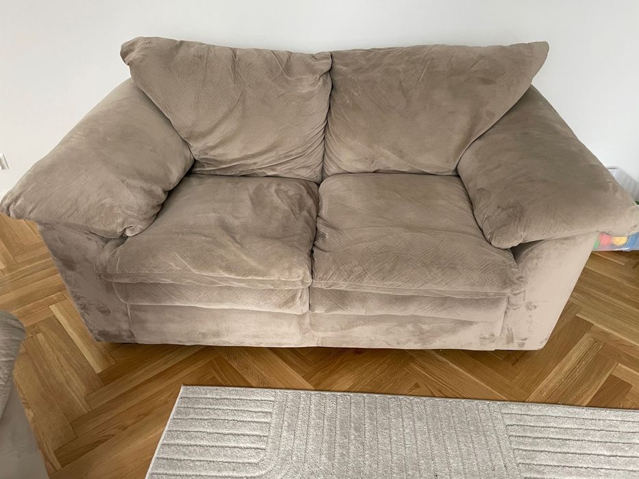 Komplet wypoczynkowy sofa 2 3 osobowa fotel usa beż kanapa usa domotek