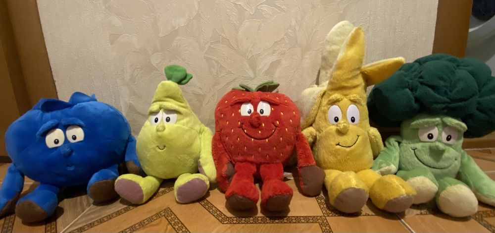 Плюшеві іграшки фрукти та овочі