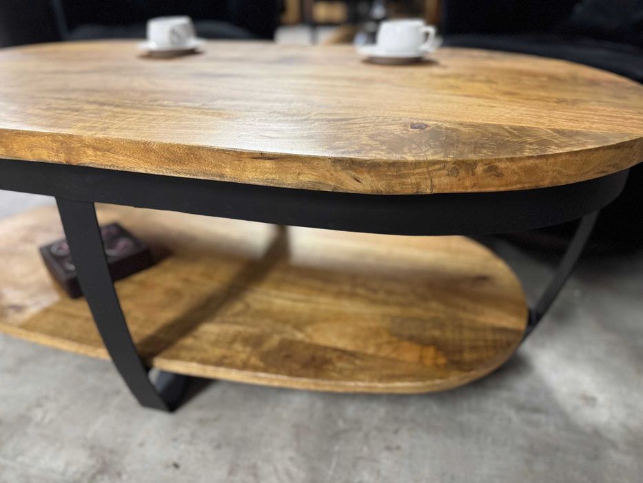 Wyjatkowy Eliptyczny stolik do salonu, kawowy... styl LOFT  nowy F-Vat