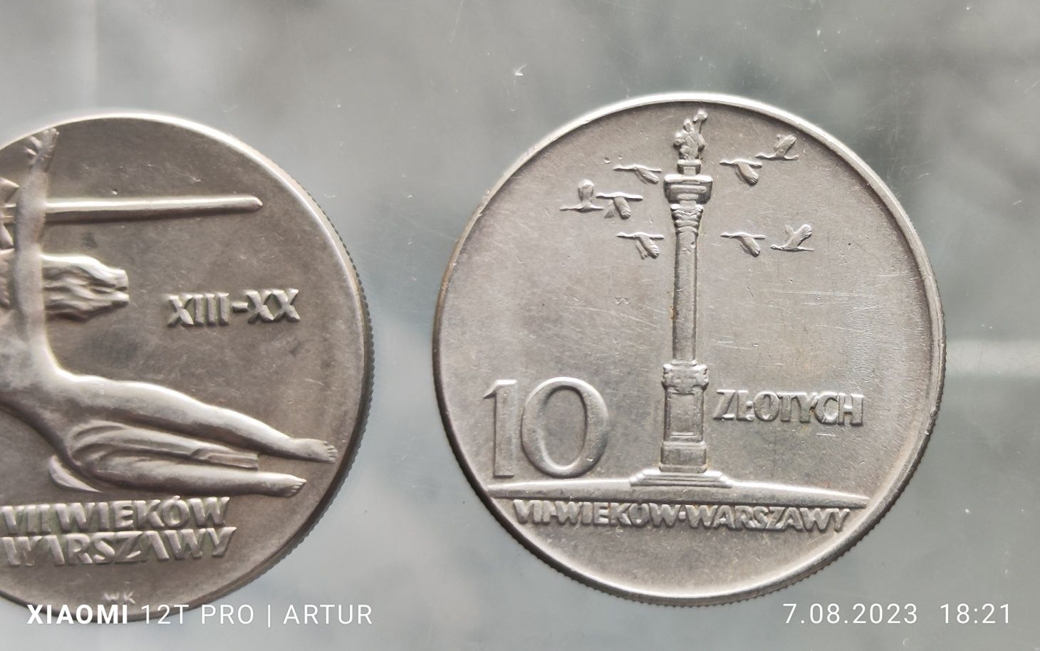 2 monety z PRL Nike i Duża kolumna, zestaw 6