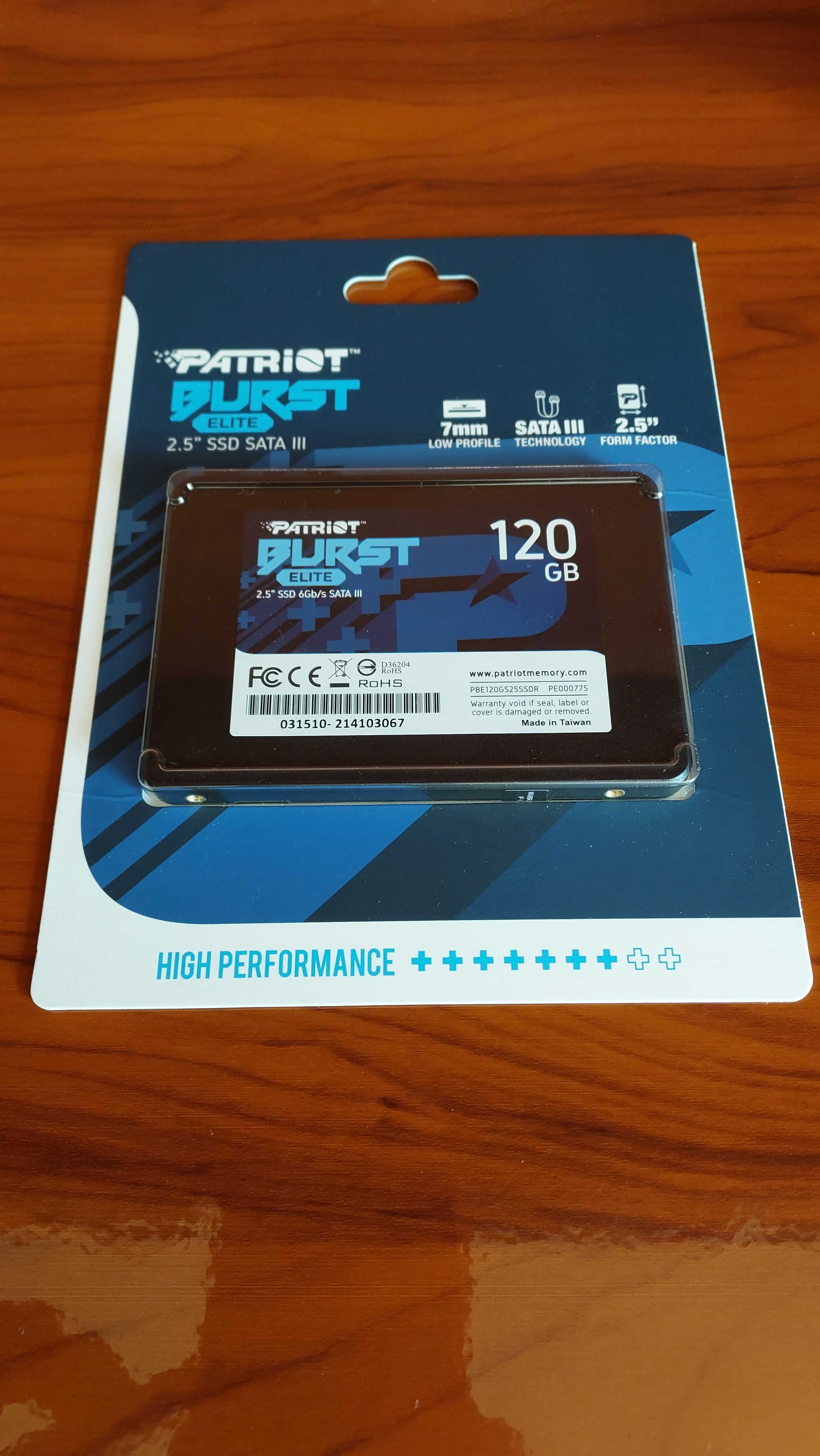 Твердотелый накопитель , SSD диск , ссд , Patriot Burst Elite 120GB
