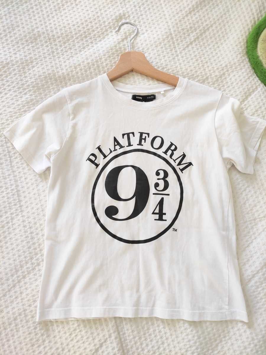 t shirt Harry Potter biały XS bawełna koszulka