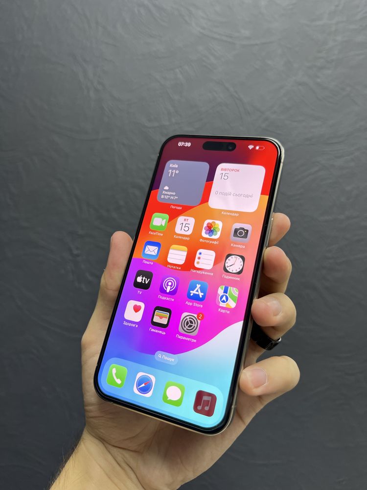 iPhone 15 Pro Max 256Gb Natural Titanium Unlock в Ідеальнлму стані