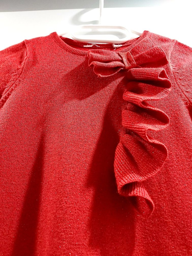 Piękna sukieneczka tunika z H&M 104 cm. z BROKATOWĄ Nitką. Jak NOWA