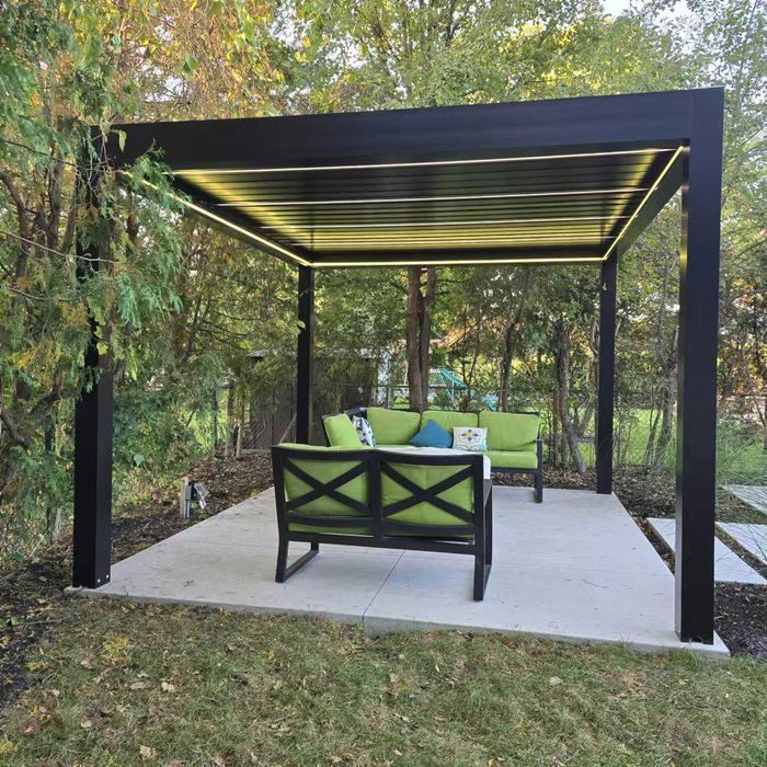 Pergola Ogrodowa 4x5 Zadaszenie Tarasu Lamele Zdalne Model PREMIUM