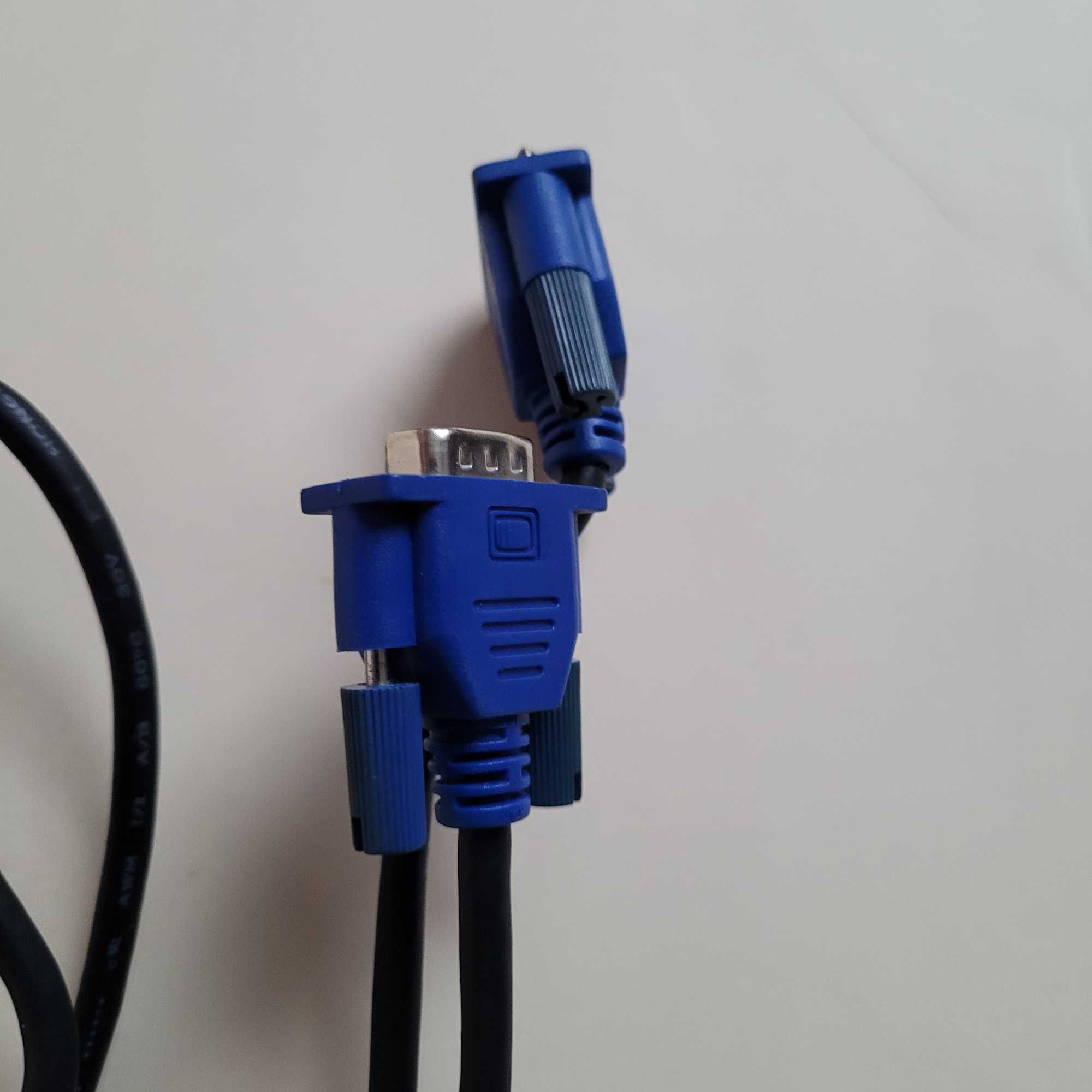 Kabel VGA D-SUB monitor - karta graficzna; 1,8 m długości.