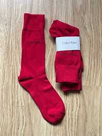 Skarpetki męskie Calvin Klein r. 37-41 3 pary długie kolor czerwony