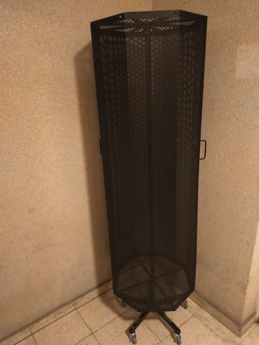 stojak obrotowy hexagon 180x40 sklepowy blacha perforowana czarny