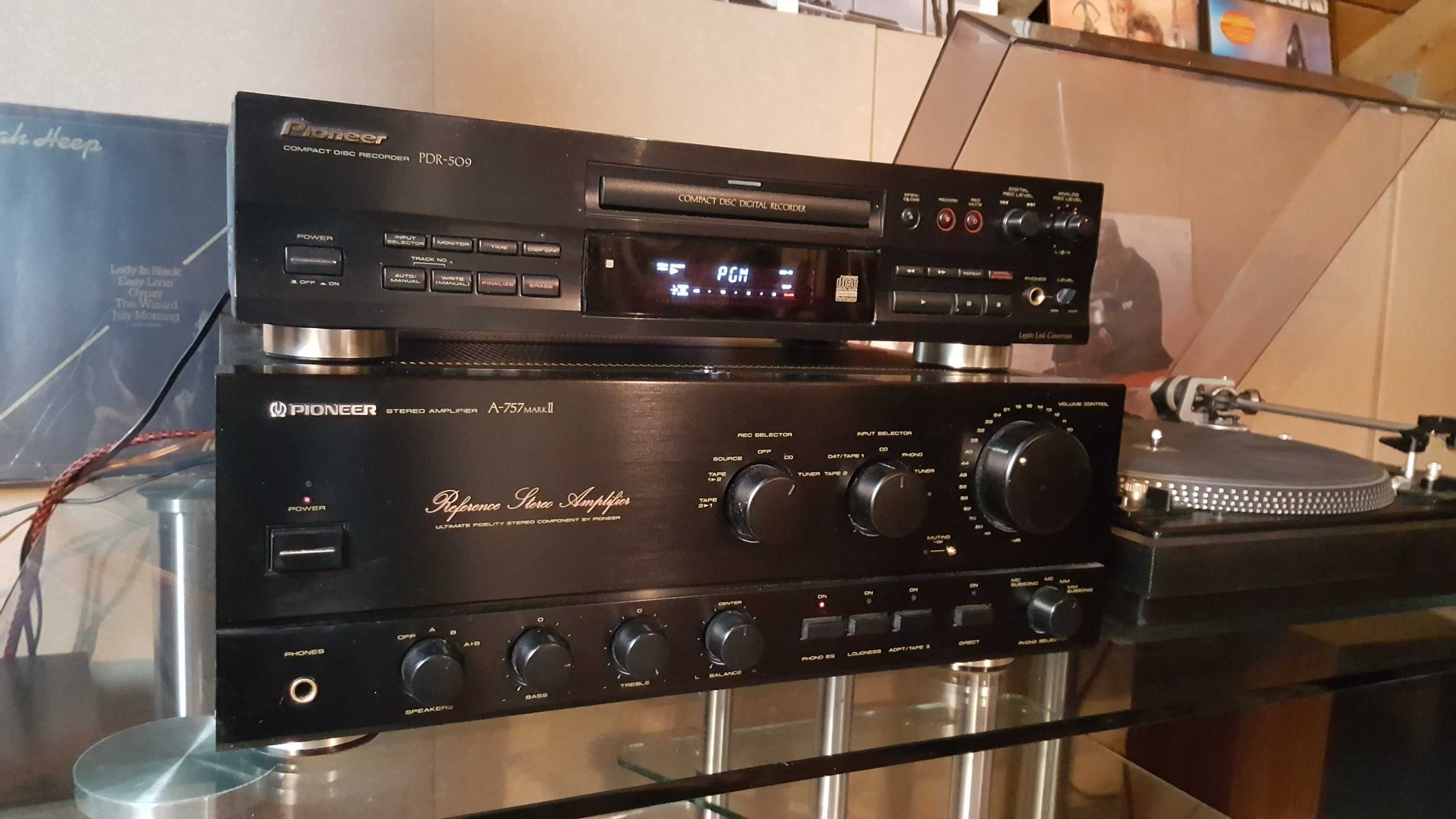 Wieża zestaw Revox Pioneer recorder PDR 509 odtwarzacz + A757