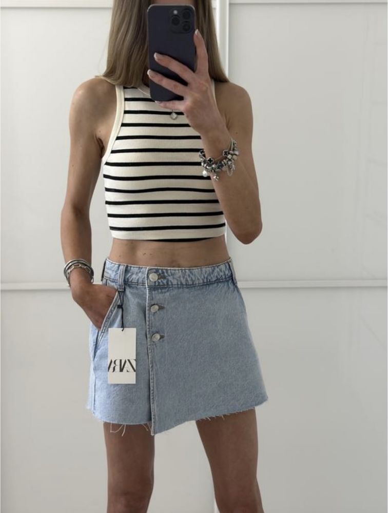Жіночі  джинсові юбка-шорти Zara