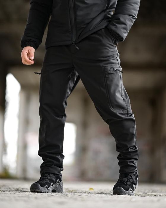 Чорный тактический зимний комплект/Зимовий тактичний комплект