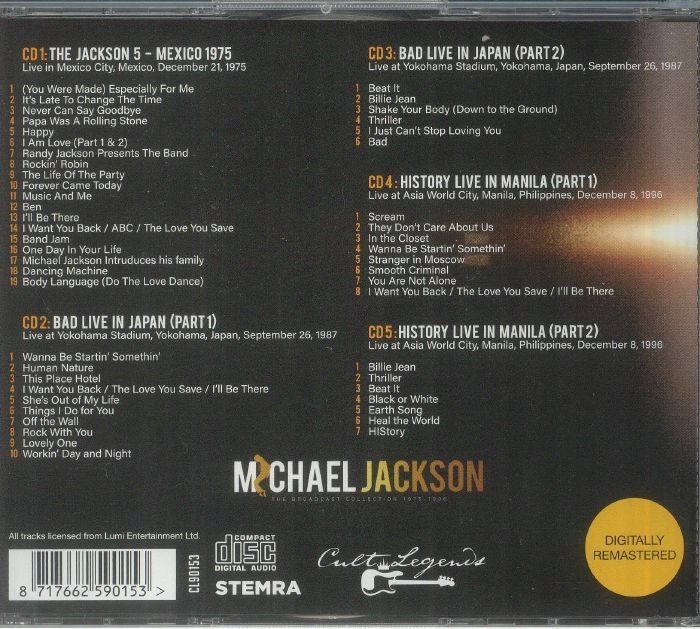 MICHAEL JACKSON - The Broadcast Collection 1975 - 1996 5CD BOX [NL]