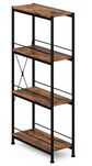 Suhu Wąska półka plus pionowe metalowe półki 4 poziomy 20x50x110 cm