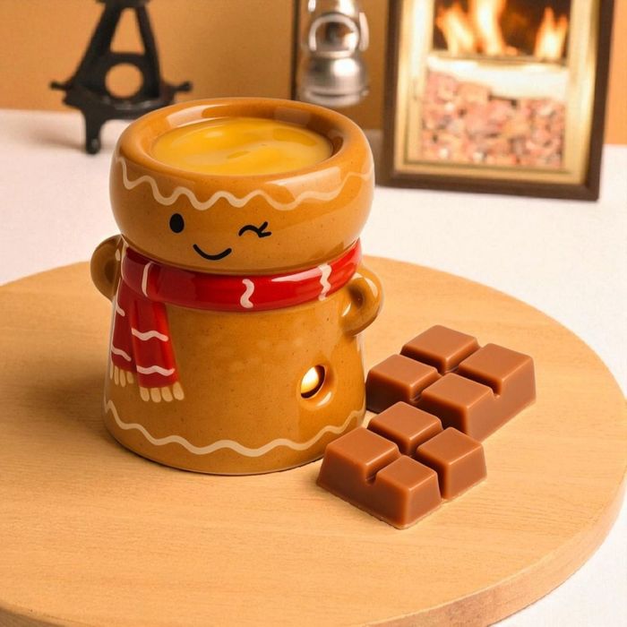 Ceramiczny kominek + wosk zapachowy piernik