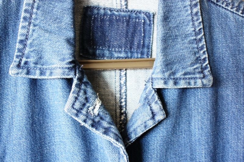 Casaco de ganga por baixo do joelho Pull&Bear tamanho M