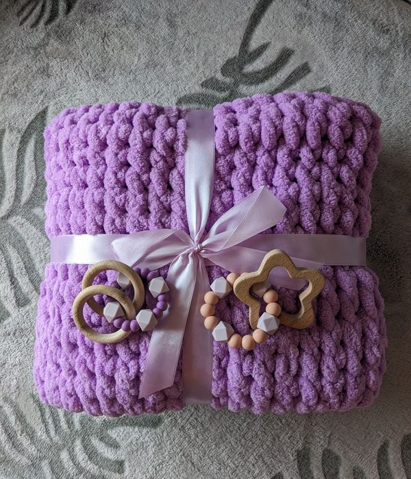 Дитячий плюшевий плед+ 2 гризунці