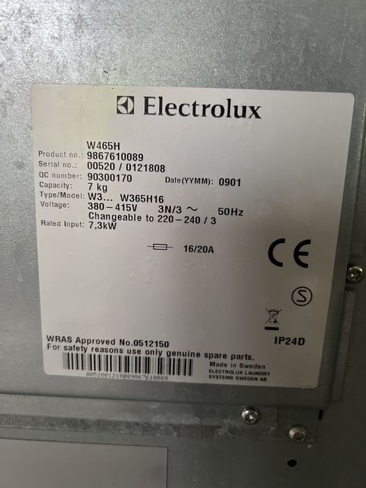 Pralka przemyslowa Electrolux 7kg