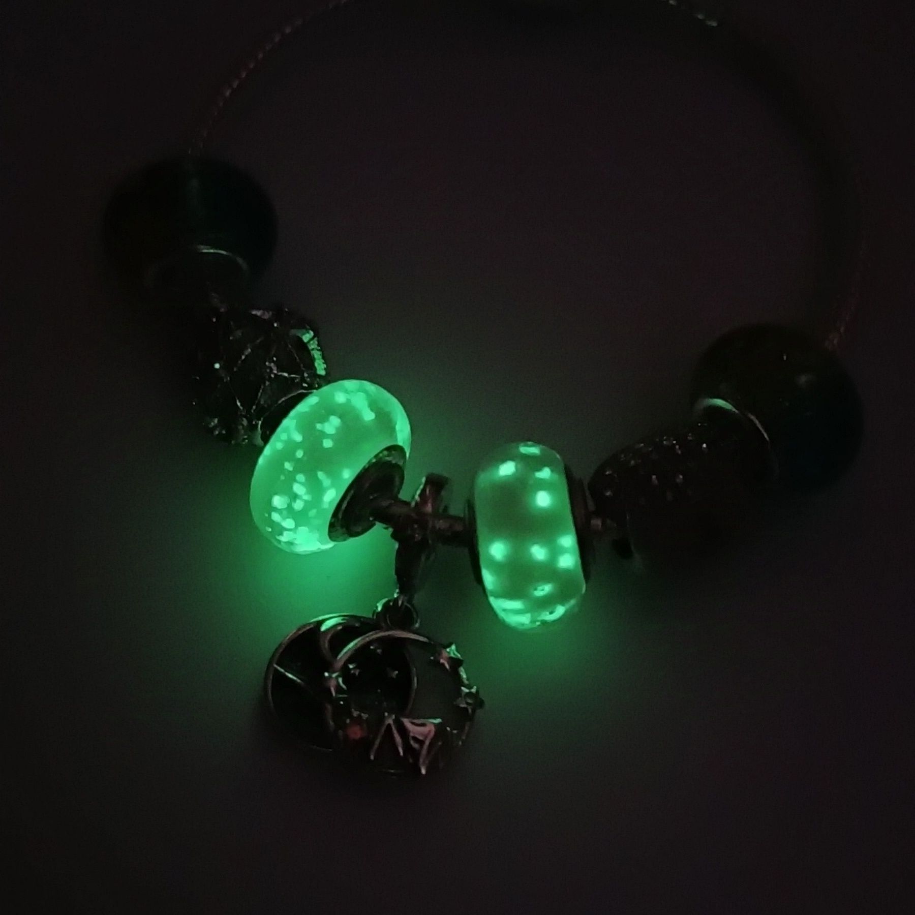 Bransoletka świeci w ciemnościach charms nocne niebo namiot zorza