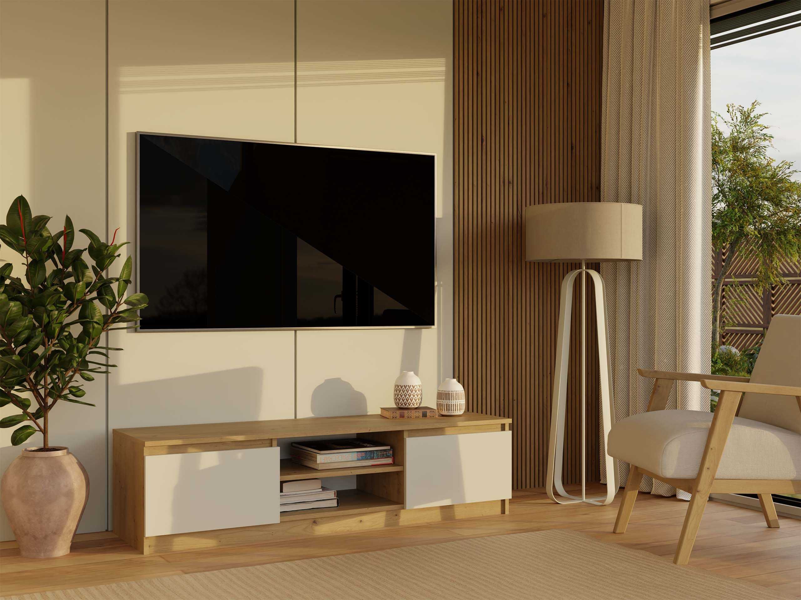 Stolik Szafka RTV 140 Cm Pod Telewizor TV Salon DĄB ARTISAN/ KASZMIR