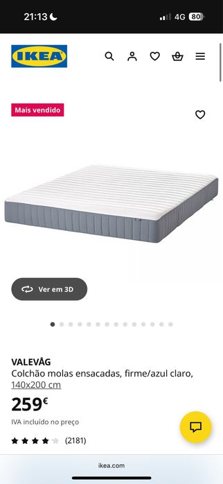 Colchão  VALEVAG Ikea