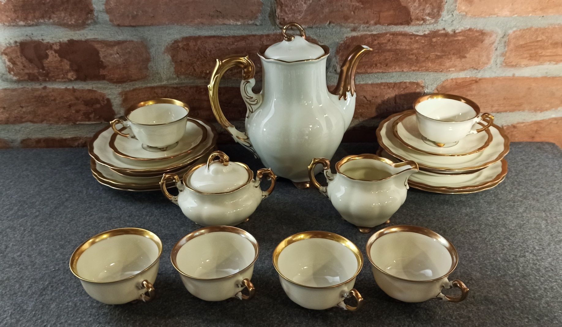 Porcelana Śląska Serwis 6 os Koenigszelt CHARLOTTE Jaworzyna Śląska Au