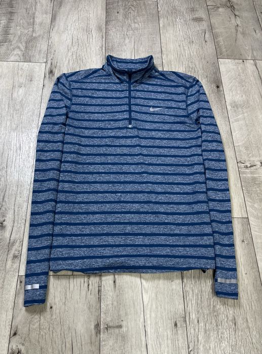 Nike dri-fit running кофта лонгслив M размер беговая синяя оригинал