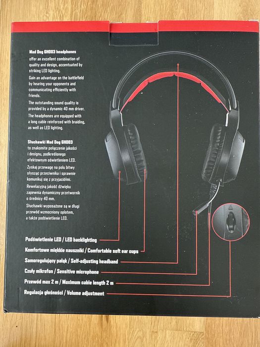 MAD DOG słuchawki gamingowe GH003