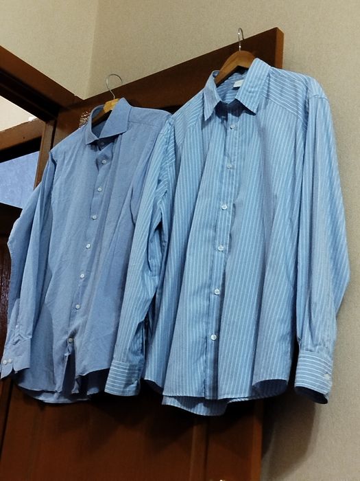 Рубашка, светлые мужские  брюки, футболка, пиджак