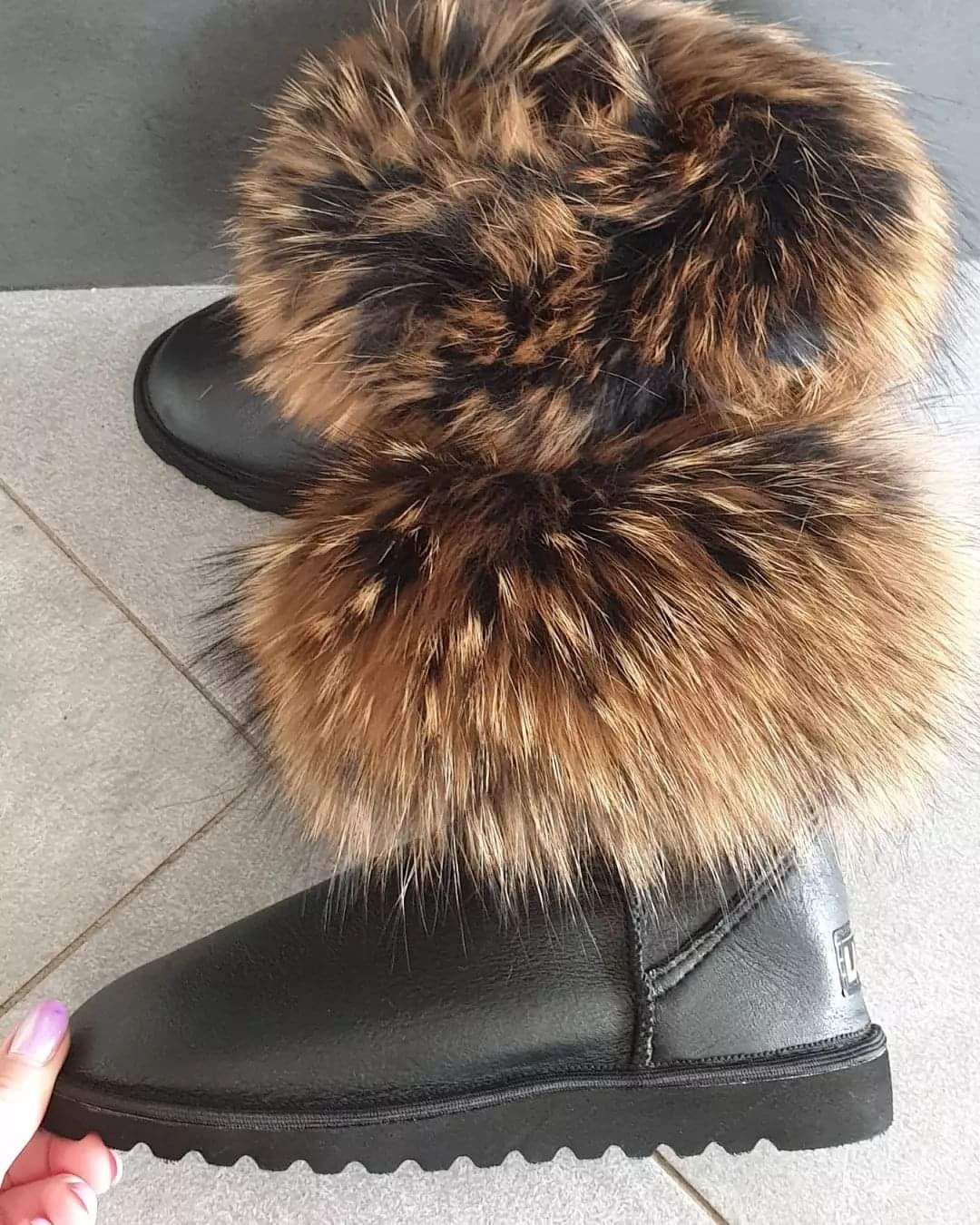 Buty śniegowce emu naturalna skóra jenot