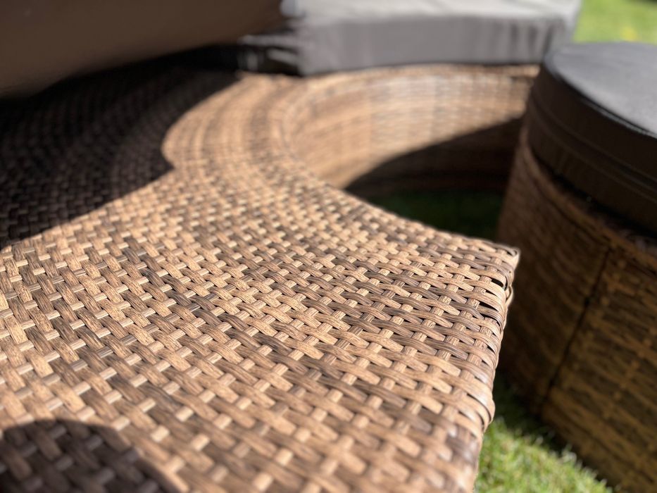 VENUS leżanka technorattan szary lub brąz leżak taras 210