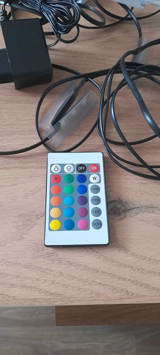 Oświetlenie 4x Klips LED RGB do szklanych półek witryn zestaw