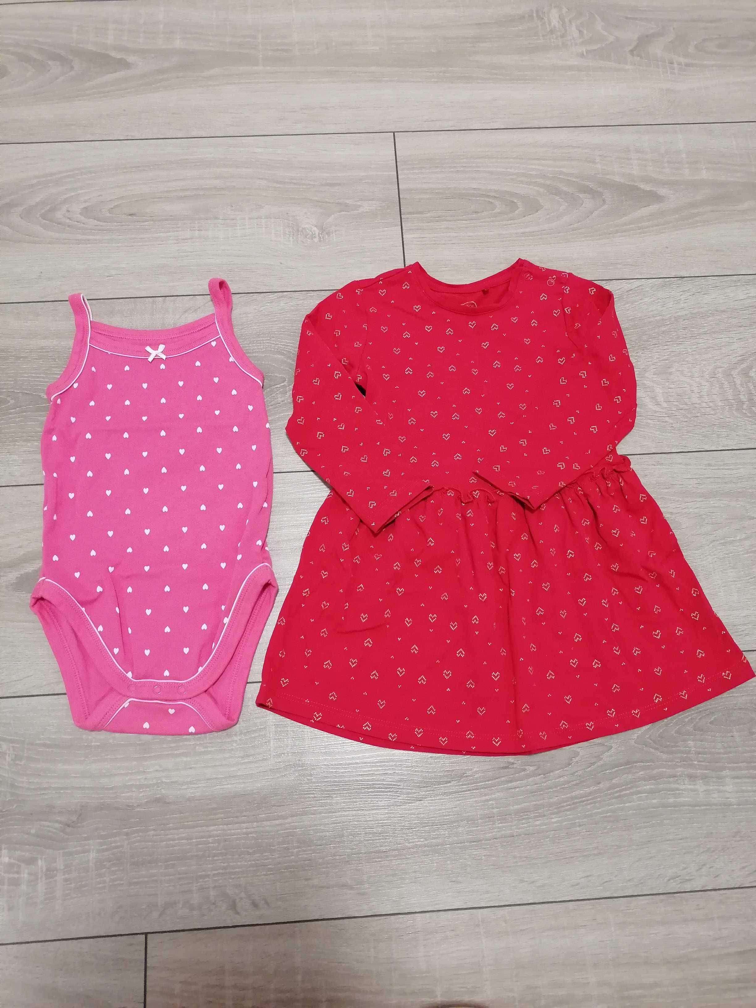 Sukienka + body Cool Club. Rozmiar 86. Nowe