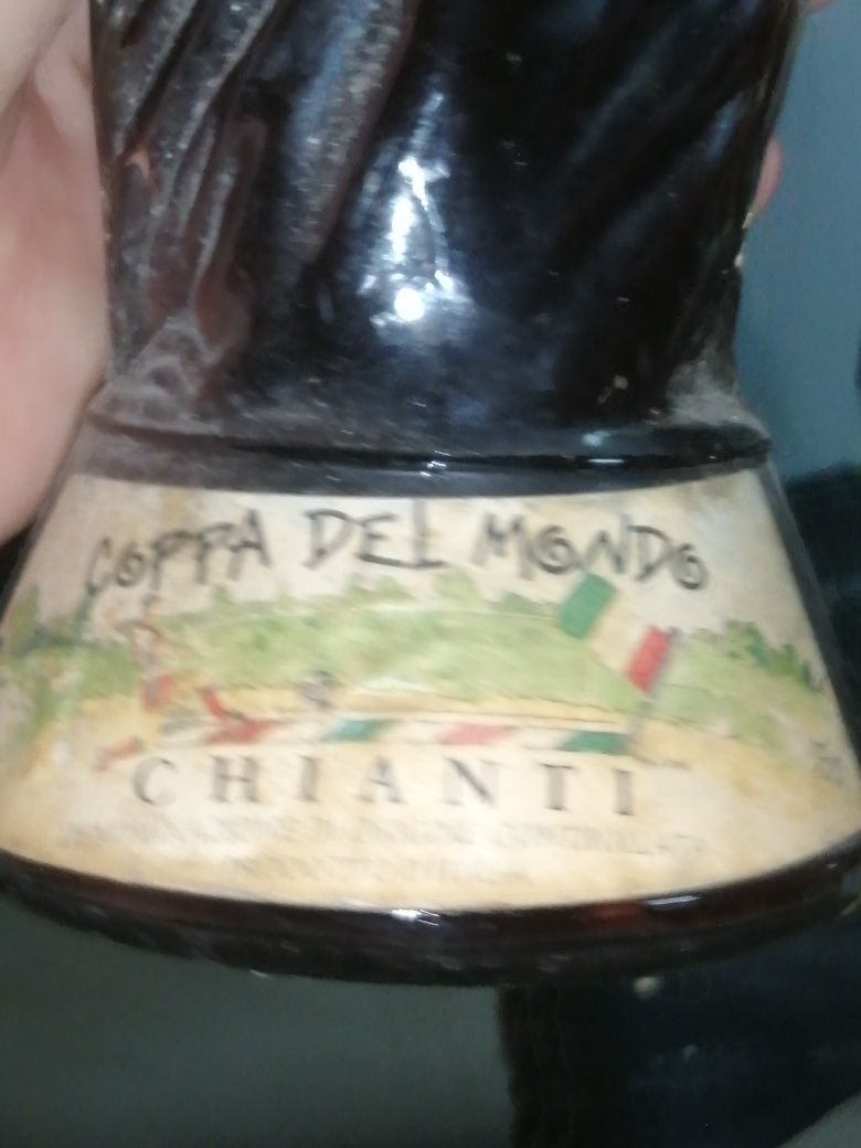 Chianti Coppa Del Mondo Garrafa Forma de Troféu selada